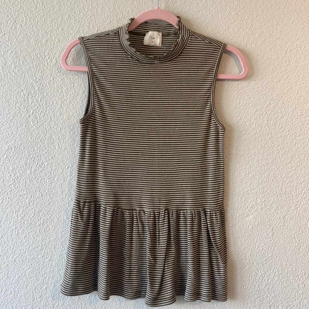 Anthropologie Green Sleeveless Top